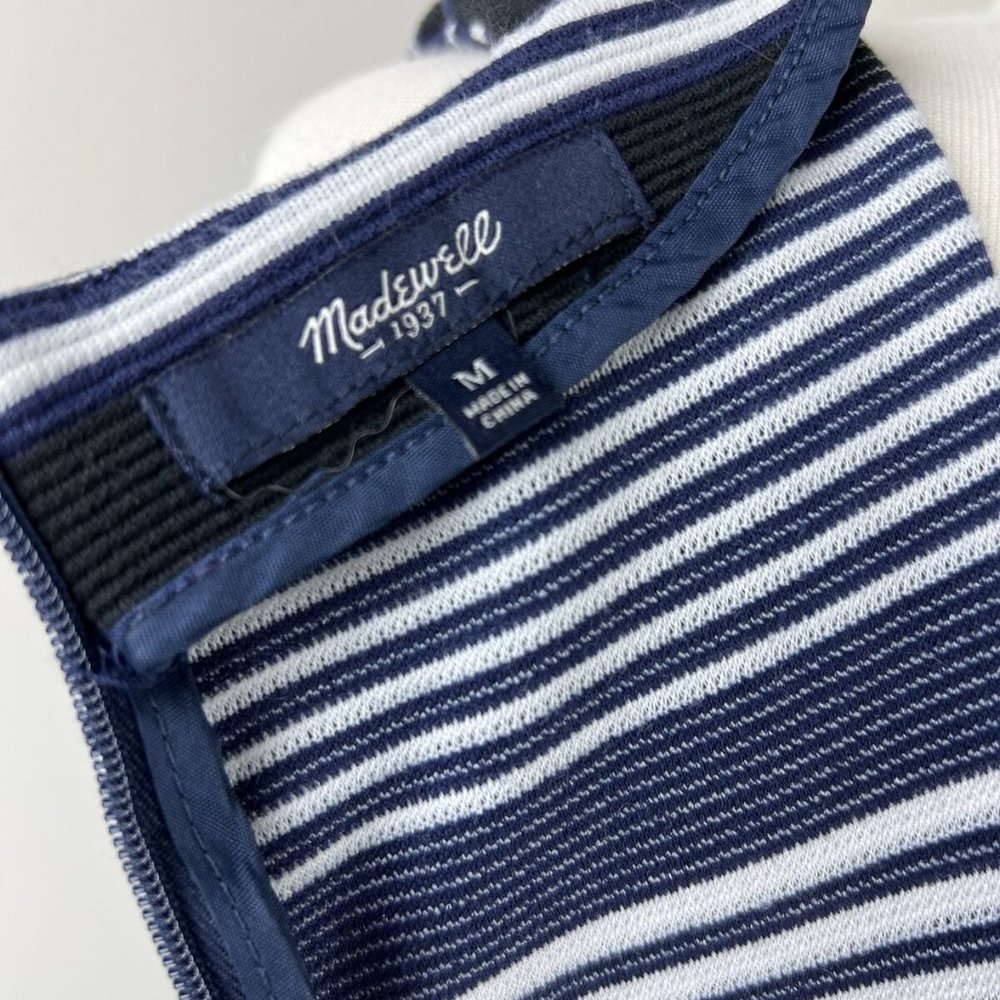 Have one to sell? Sell now Madewell Womens Dres sSize M Navy Black White Stripe